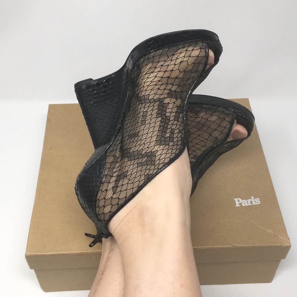 Christian Louboutin Janet 120mm Python Wedge - image 5